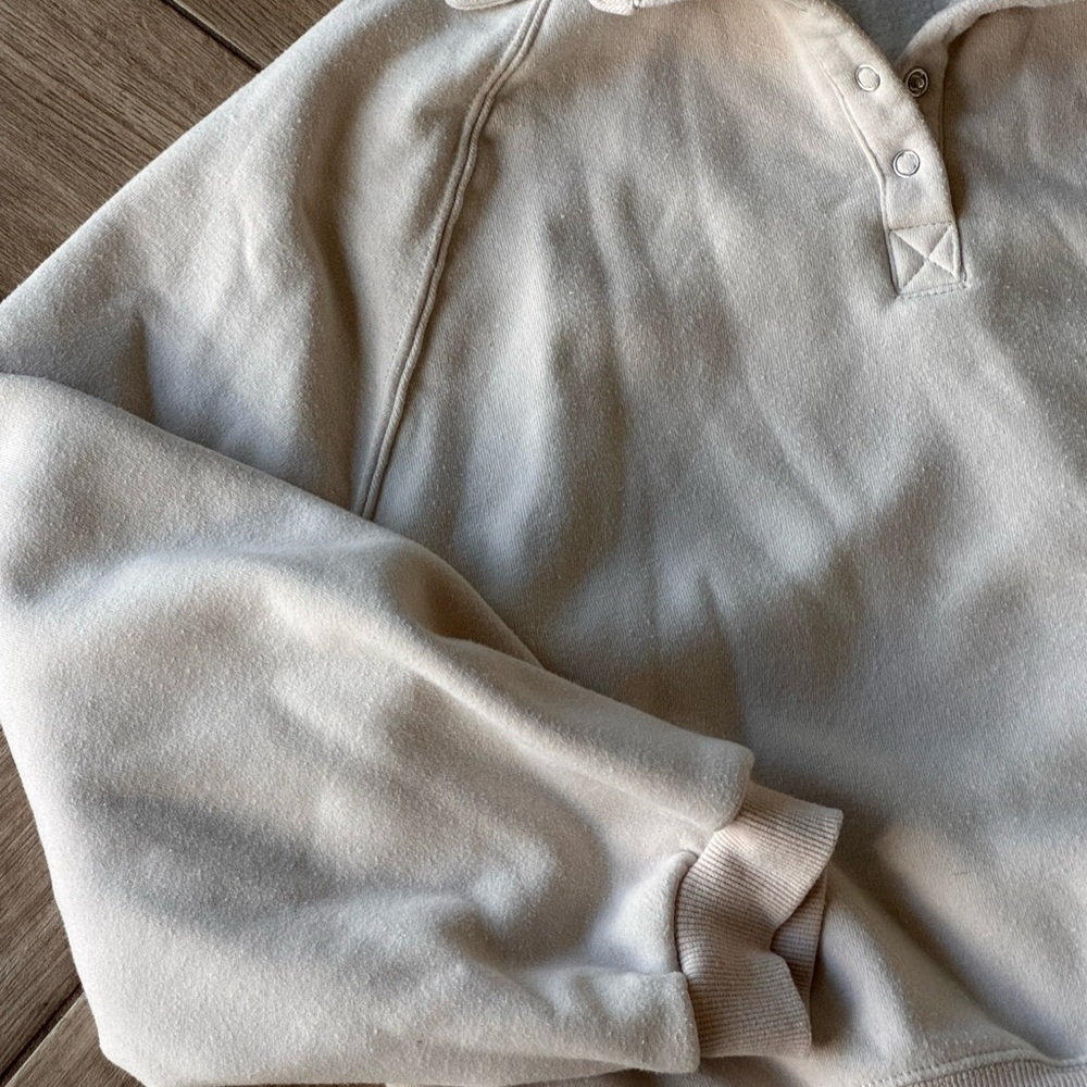 Cream Collared Better Together Pullover Sweatshirt - image 4